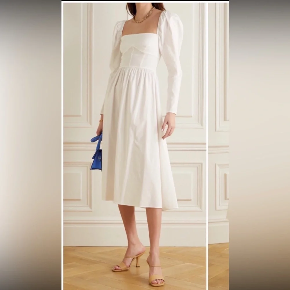 Reformation Luce Corset drop waist Dress White size 2 bridal - Picture 3 of 16
